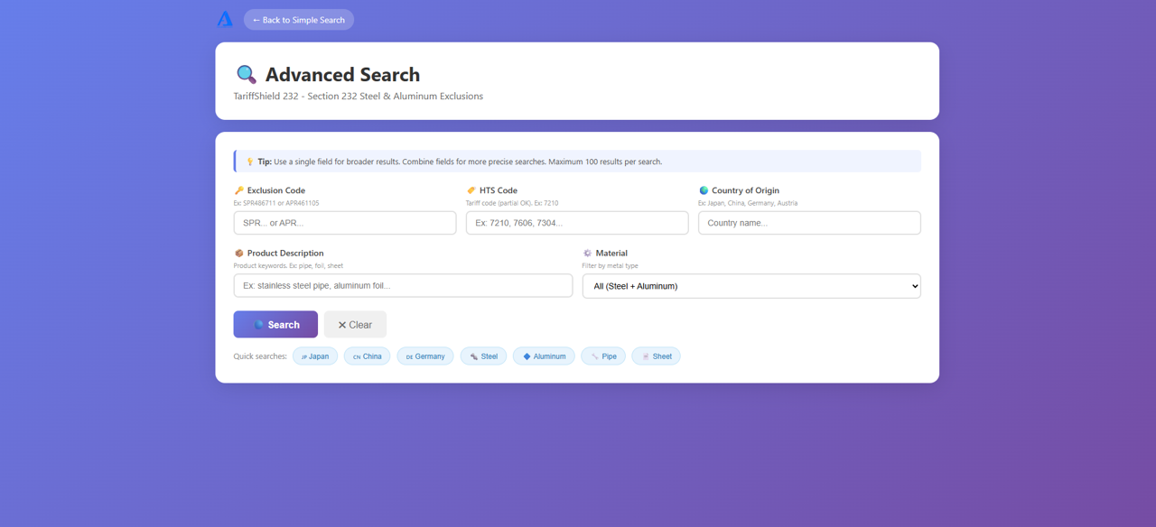 TariffShield Advanced
